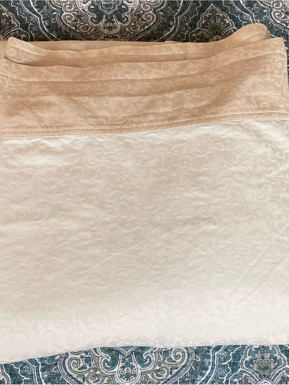 Charter Club Cream Damask Flat sheet King